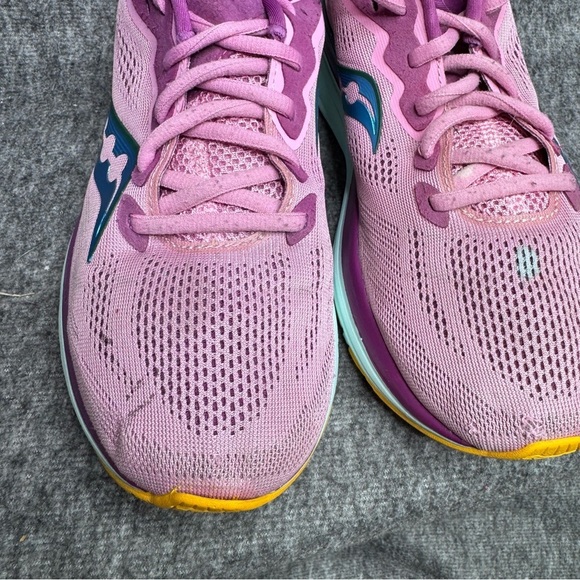 Saucony Womens Ride 14 Pink Running Shoes Size 6.5 Medium (B, M) - Picture 3 of 9